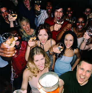 A group of alcohol consumers in Boston.